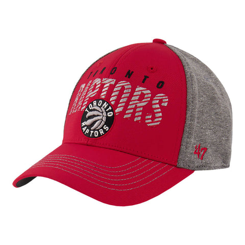 Toronto Raptors Logo NBA Basketball 47 Brand Gray Stretch Fitted Hat - Sz L  / XL